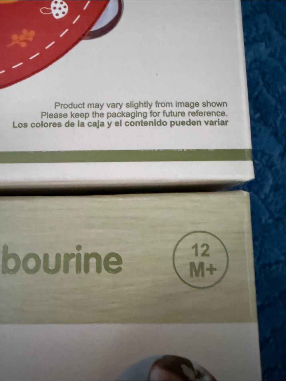 NIB - WoodenEdu Wooden Tambourine Toy Set (Red Fox & Yellow Bear) - Picture 5 of 11